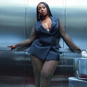 Fashion Nova Rhinestone Pant Suit NWT